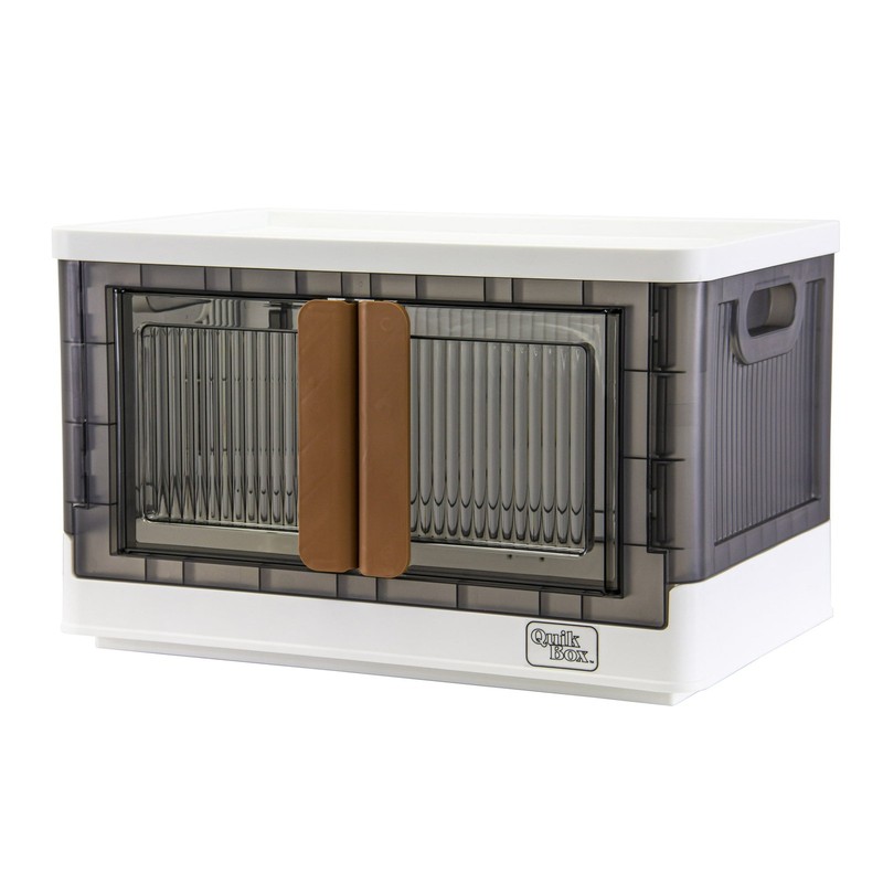 DBEST QUIK BOX - 8.4 GALLON STACKABLE STORAGE BINS WITH DOORS - WHITE gallery