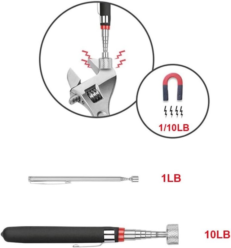 4 Pack Telescoping Magnet Pick-up Tool Set Extendable Flexible Grabber gallery