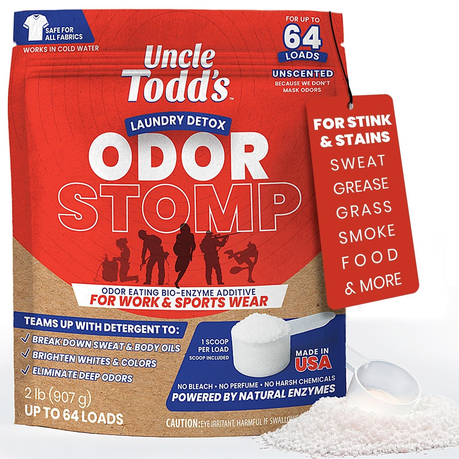Uncle Todd'S Uncle Todds Bio Enzyme Laundry Booster - 2 Lb 64 Loads Odor Stomp gallery