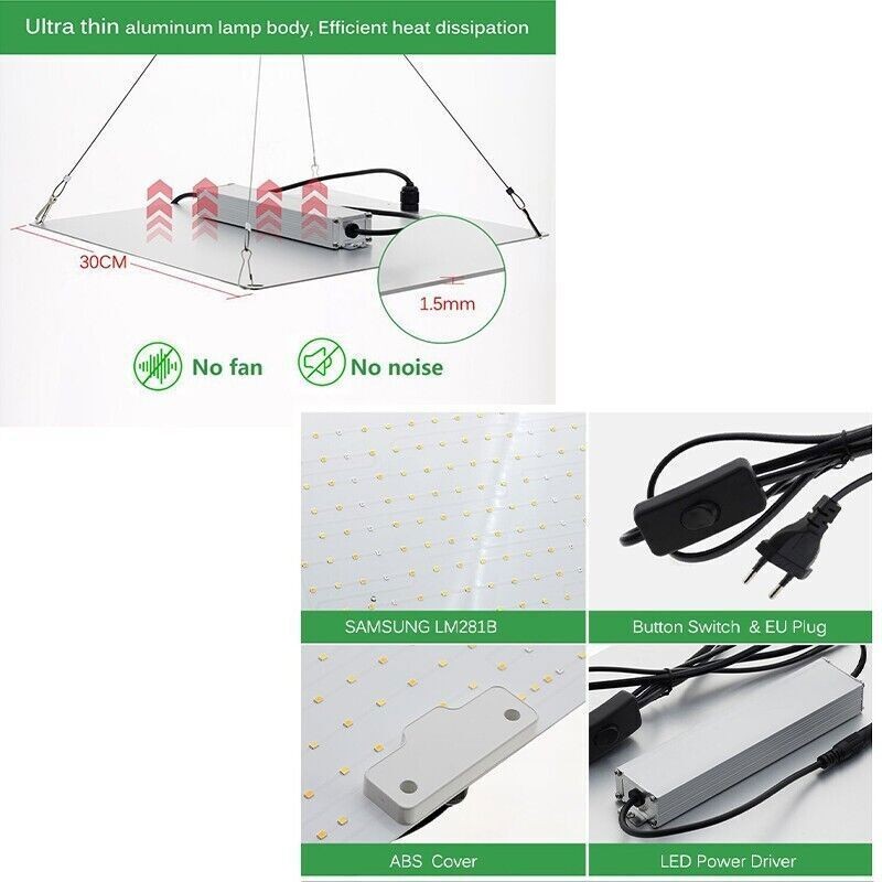 Grow Light Full Spectrum LED Indoor Plant Growth 4x4 Coverage Area Growing Lamp gallery
