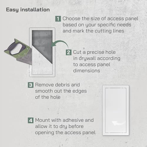 8x16 Access Panel - Easy Access Doors - ABS Plastic - Access Panel for Drywal... gallery