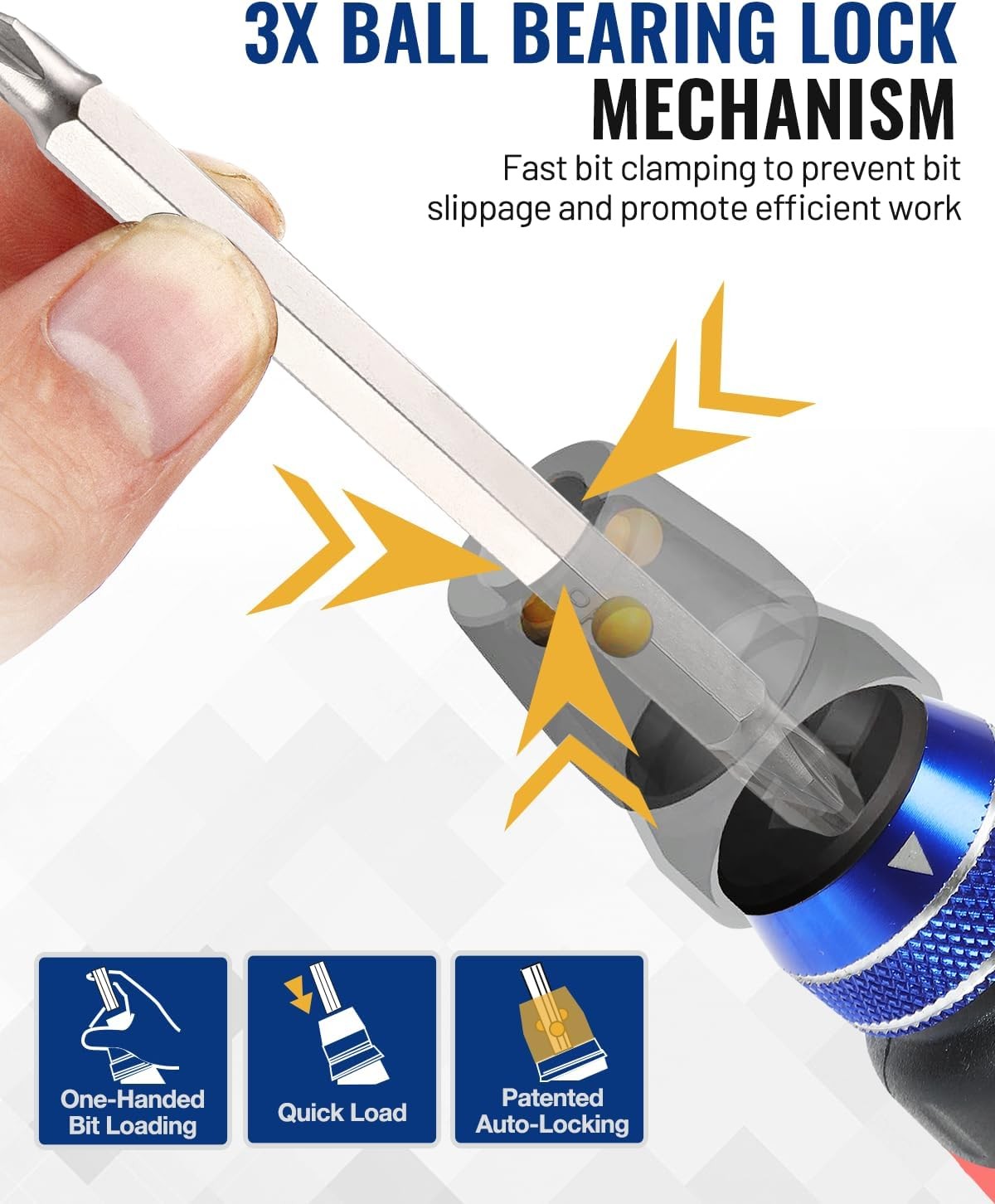 WORKPRO 12-in-1 Ratcheting Multi-Bit Screwdriver Set Quick-load Mechanism USA gallery