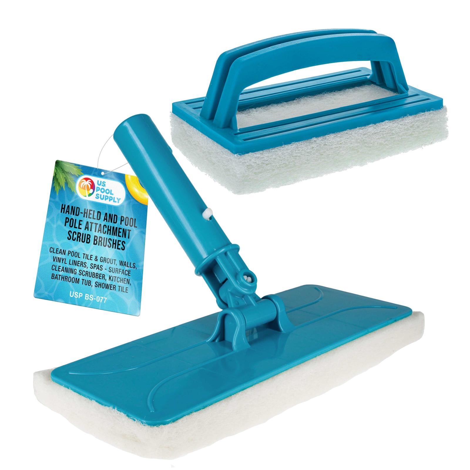 U.S. Pool Supply Hand-Held and Pool Pole Attachment Scrub Brushes, Scouring Pads gallery