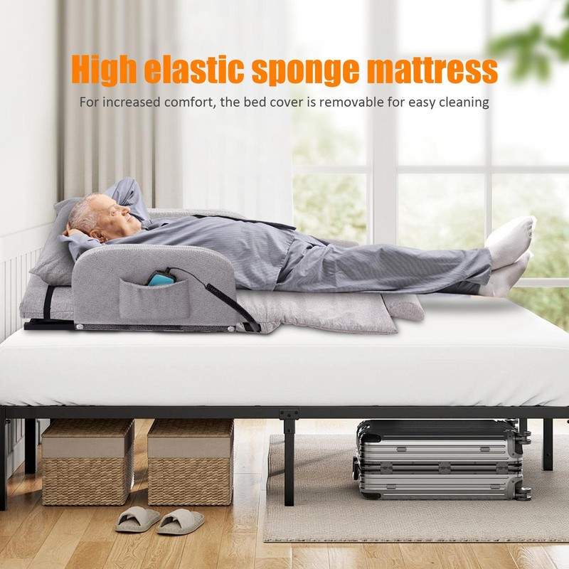 Electric Lifting Bed Backrest 2-80° Adjustable Back Rest Support gallery