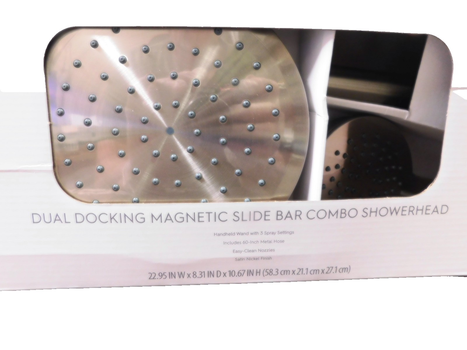 Better Homes & Gardens Dual Docking Magnetic Slide Bar Combo Showerhead-Satin gallery