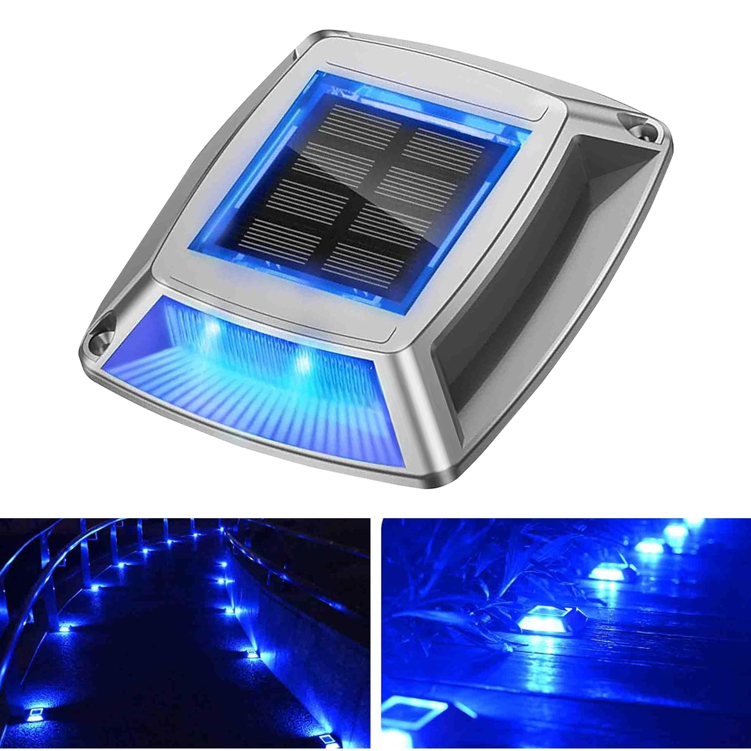 Solar Driveway Lights Outdoor Yard Sidewalk LED Solar Dock Deck Step Stairs Lamp gallery