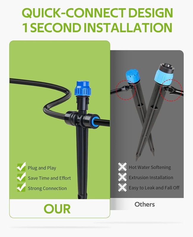 59FT Greenhouse Misting Drip Irrigation Kit with Adjustable Nozzles gallery