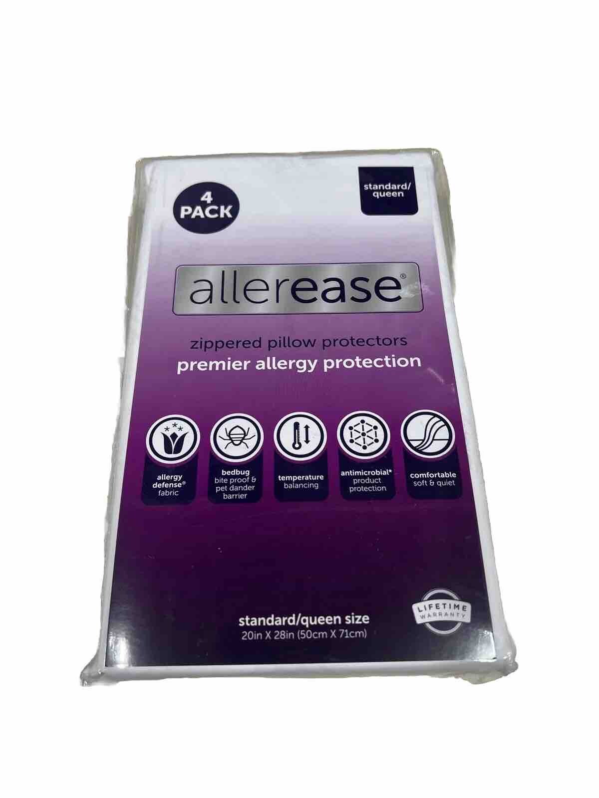AllerEase Ultimate Pillow Protector - Standard/Queen, 4 Pack gallery