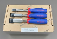 Workpro 3 piece Cr-V Chisel Set 1/2 inch 13mm, 3/4 inch 19mm, 1 inch 25mm