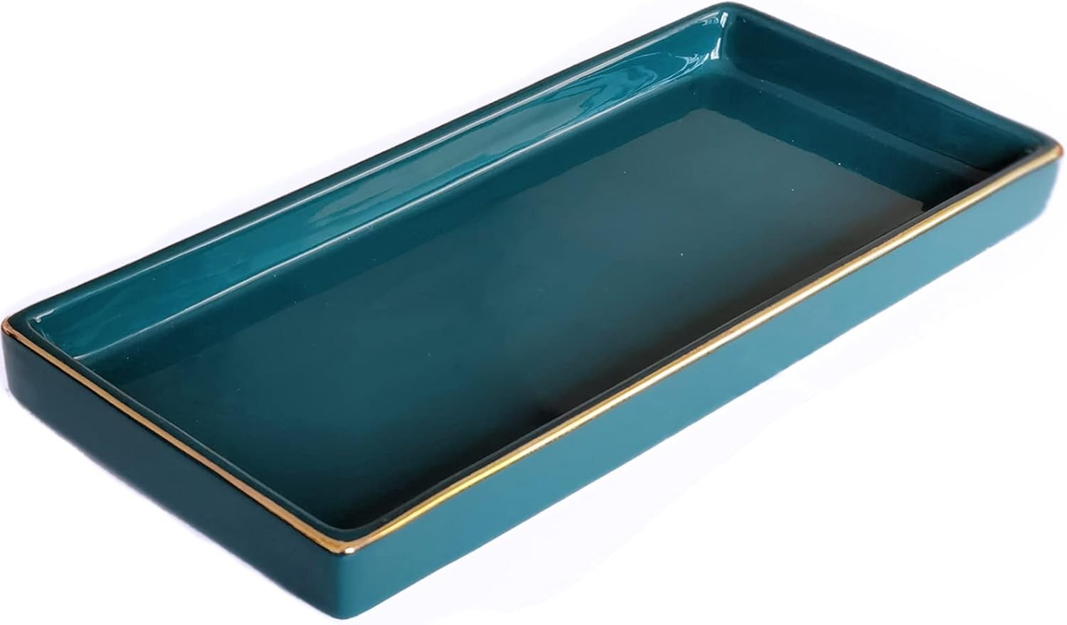 10 x 5 Ceric Bathroom Tray for Counter, Decorative Vanity Tray for gallery