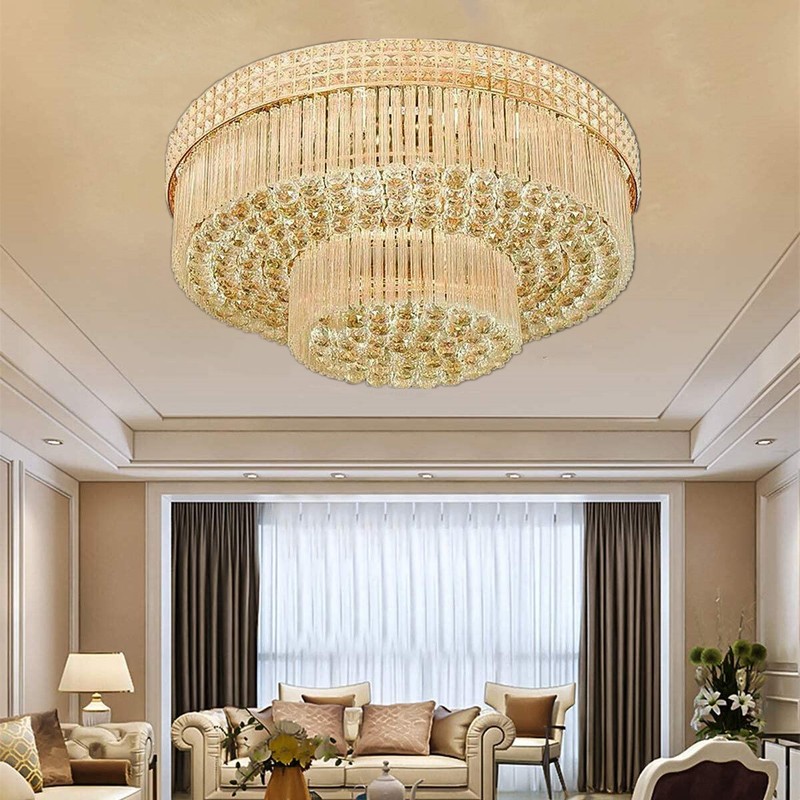 K9 Crystal Ceiling Fixture Light Pendant Lamp Chandelier Lighting 60/80cm gallery