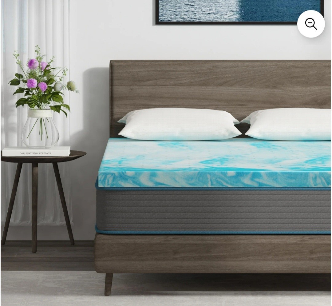 EGOHOME 2 inch Memory Foam Mattress Topper, Twin, Cooling gallery