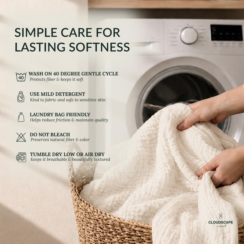 CLOUDSCAPE 8 Layer Muslin Blanket for Adults, 100% Cotton Gauze Blanket King ... gallery