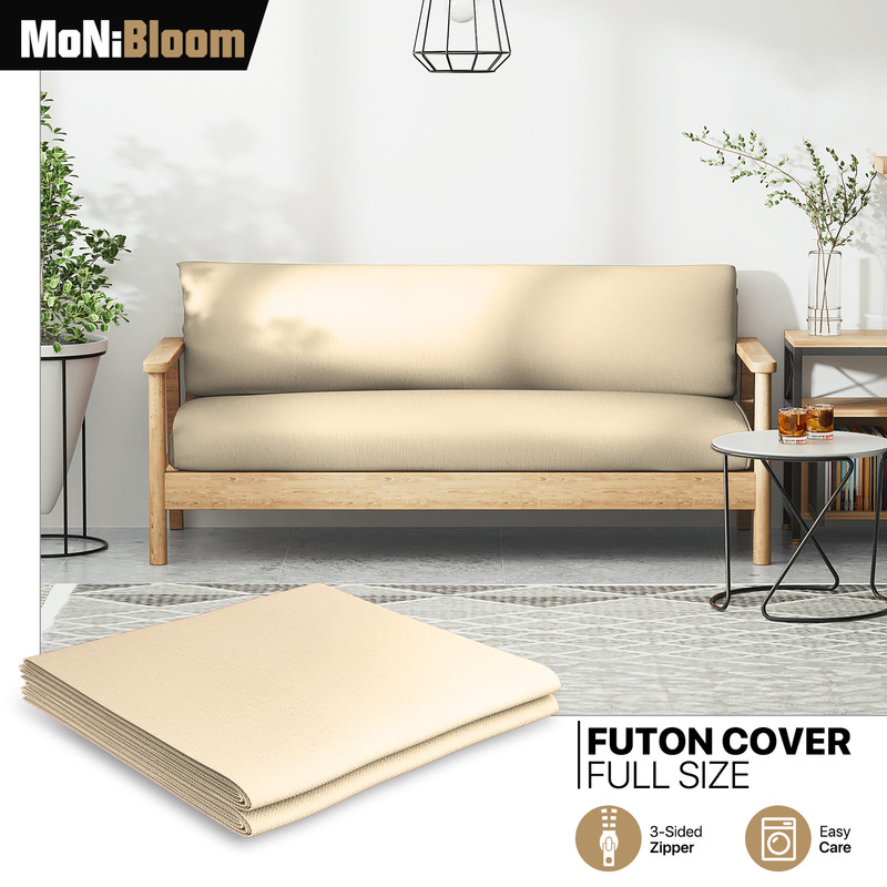 Full Size Futon Cover Solid Color Armless Slipcover Sofa Bed Furniture Protector gallery