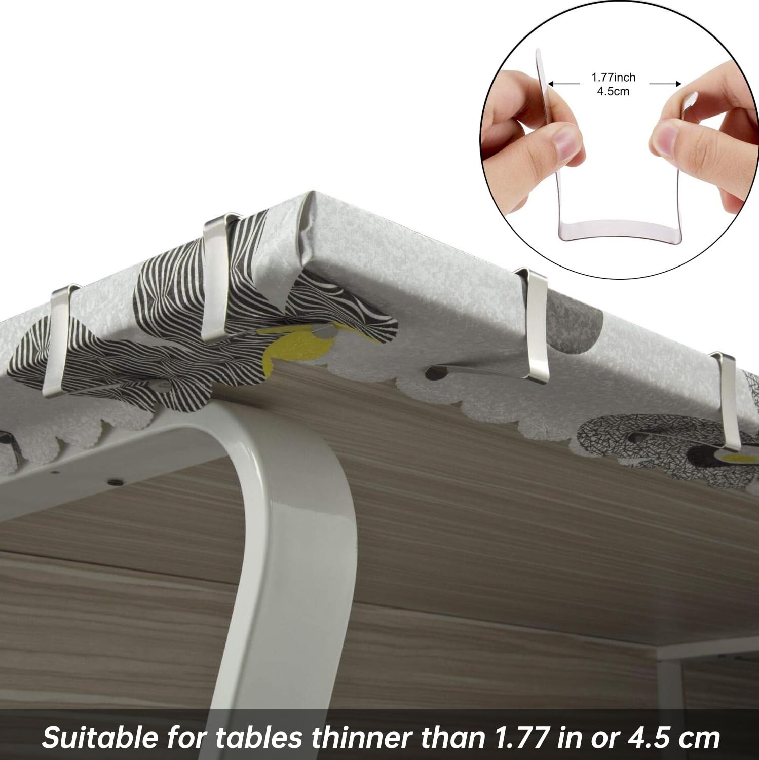 Tablecloth Clips 32 Pack Picnic Table Clips, Stainless Steel Table Cloth Hold... gallery