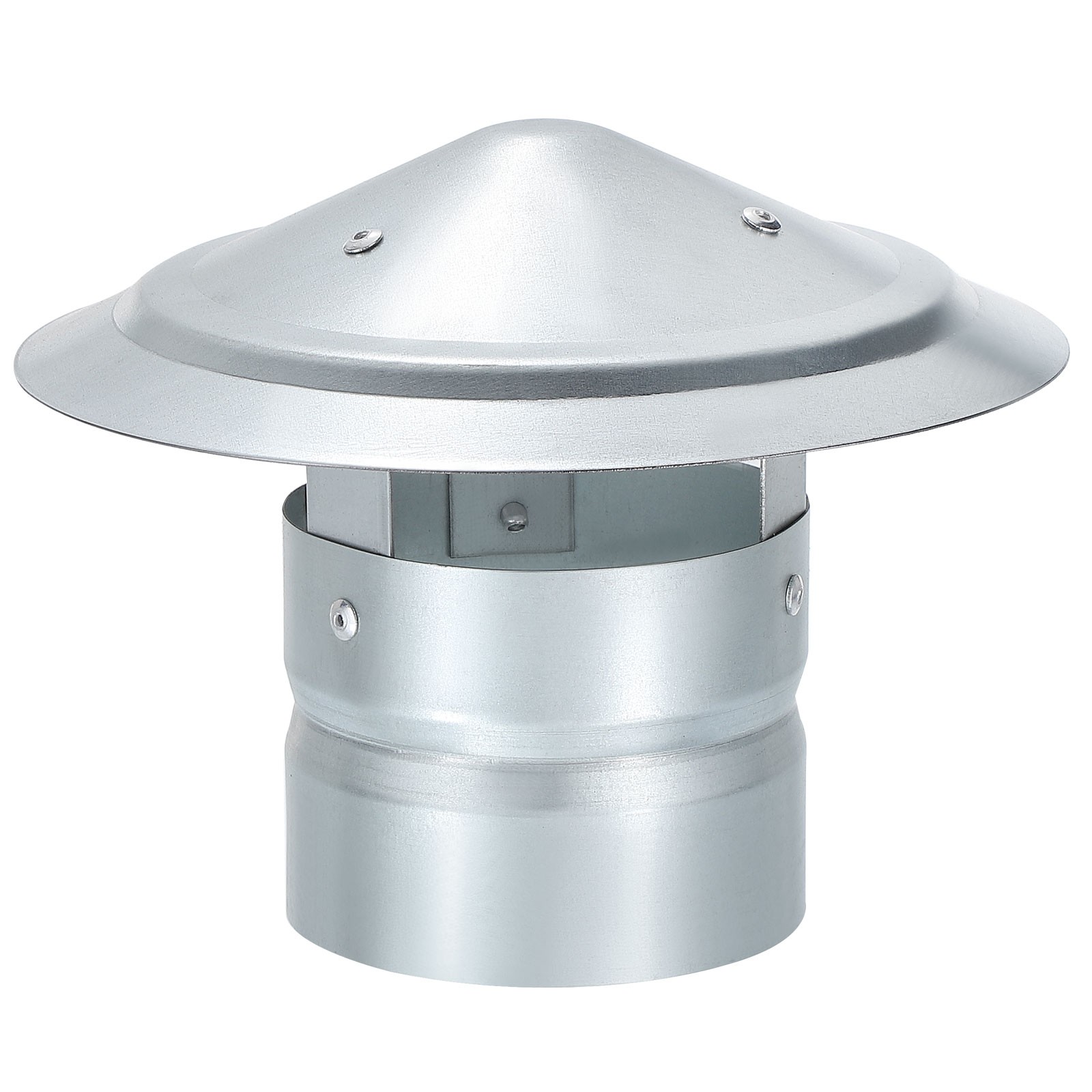 1 Pcs 4-Inch Round Chimney Cap, Galvanized Iron Cone Top Chimney Cap (L 6.69In) gallery