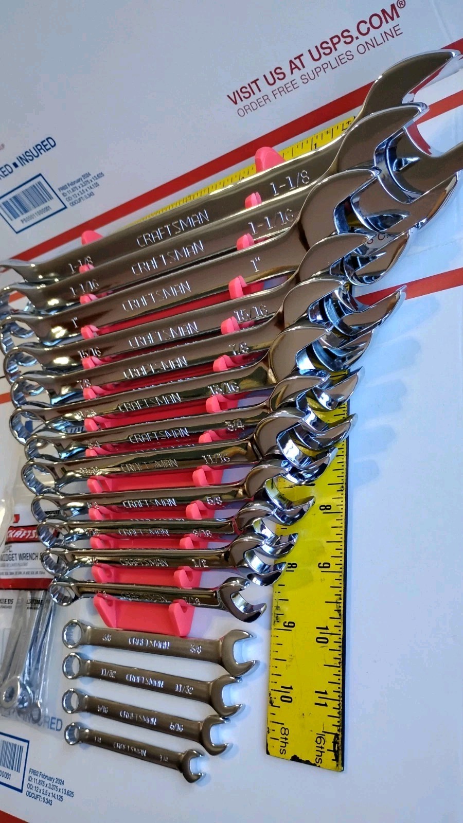 CRAFTSMAN 26 PIECE Standard Combination Wrench Set INCH WITH RACK AIRCRAFT AUTO gallery