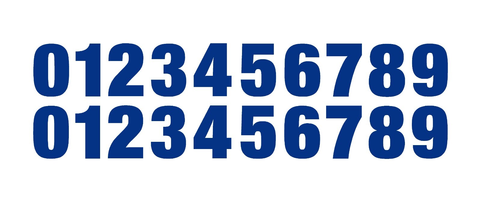 0-9 Reflective Numbers Blue Sticker Vinyl Decal pick 1"-12" Set Of 20 (RV2-2) gallery