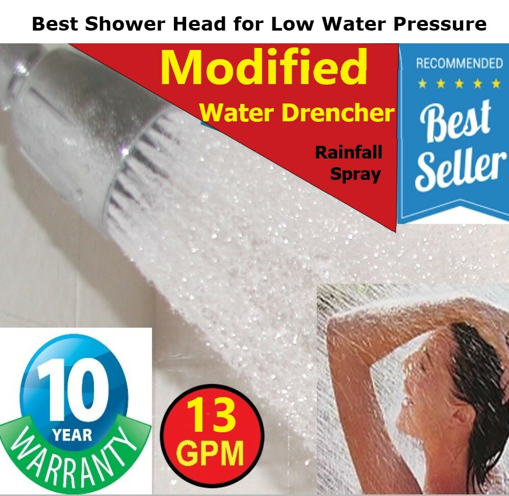 Best Shower Head for Low Water Pressure ^ Modified 13 GPM Rain Water Drencher! gallery