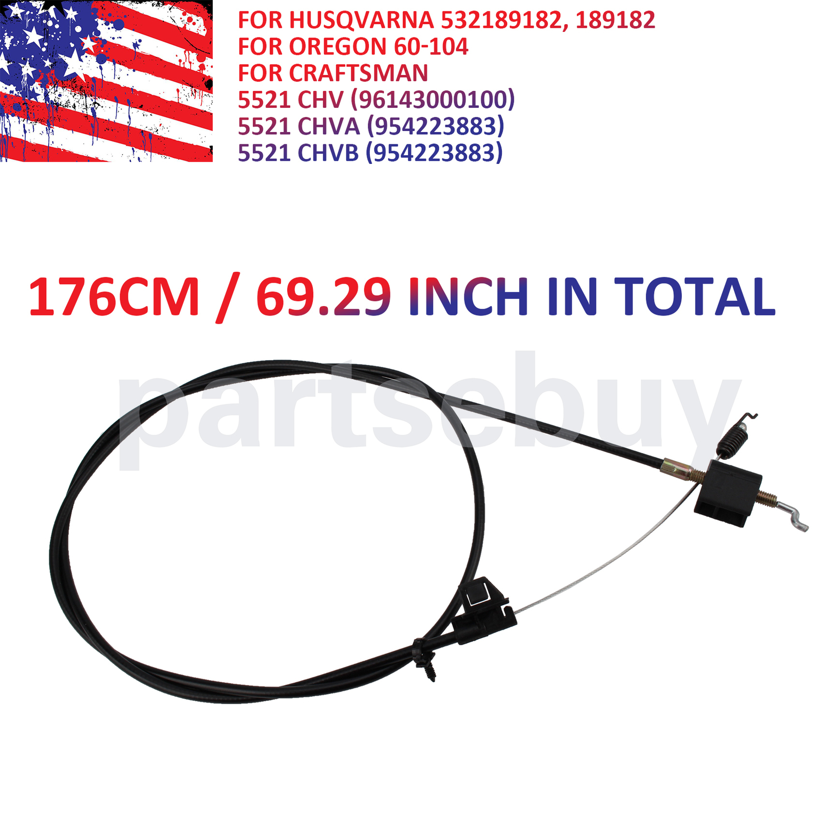 FOR CRAFTSMAN SELF PROPELLED DRIVE CABLE PUSH MOWER HUSQVARNA 189182 532189182 gallery