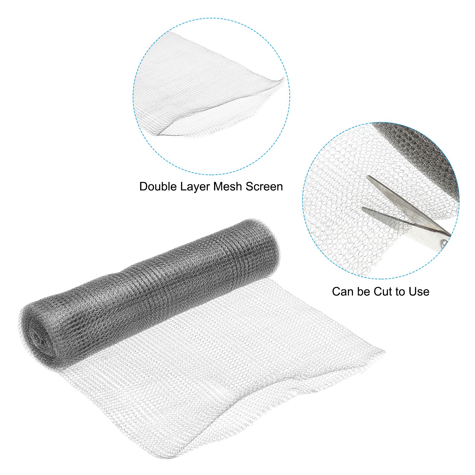 12"x20ft Wire Mesh Hole Fill Stainless Steel Double Layer Flexible Mesh Screen gallery
