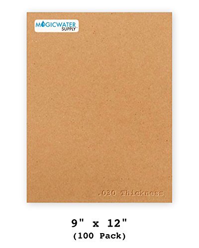 100 Sheets Chipboard 9 x 12 inch - 30pt Medium Weight Brown Kraft Cardboard gallery