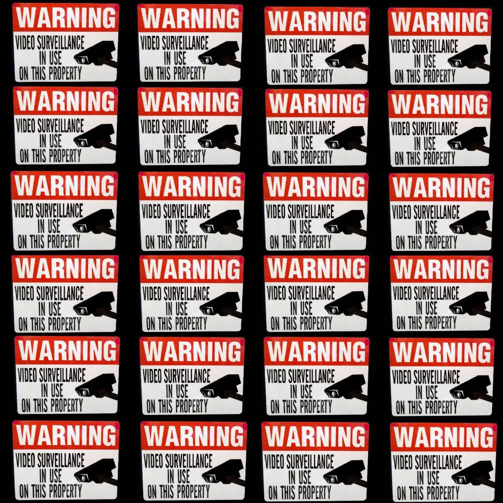 LOT OF HOME SECURITY CAMERA WARNING WINDOW STICKER DECALS WATERPROOF gallery
