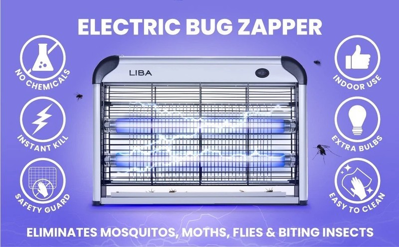 2 PACK LARGE ELECTRIC BUG ZAPPERS INDOOR INSECT KILLER 4 EXTRA BULBS MOSQUITOES gallery