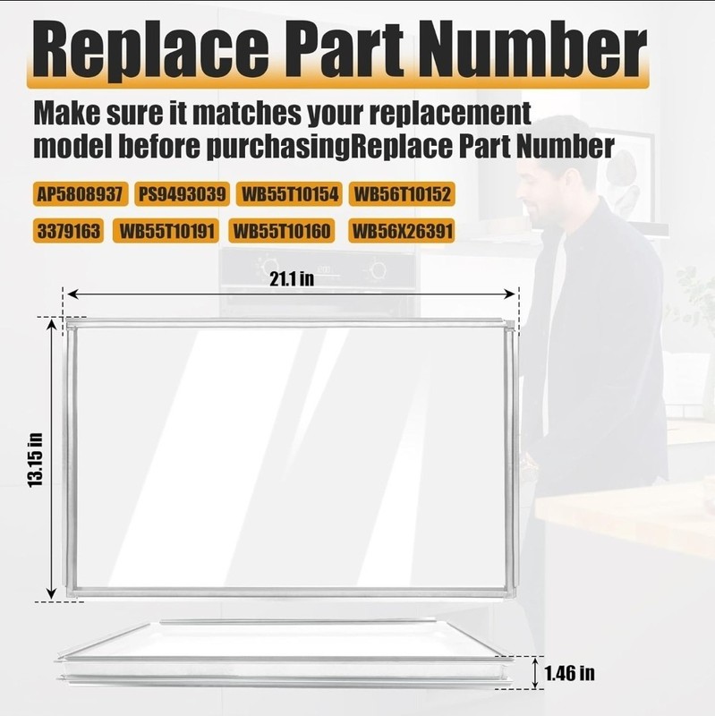 GE Range Oven Inner Window Pack P#WB56X22160 WB55T10154 gallery