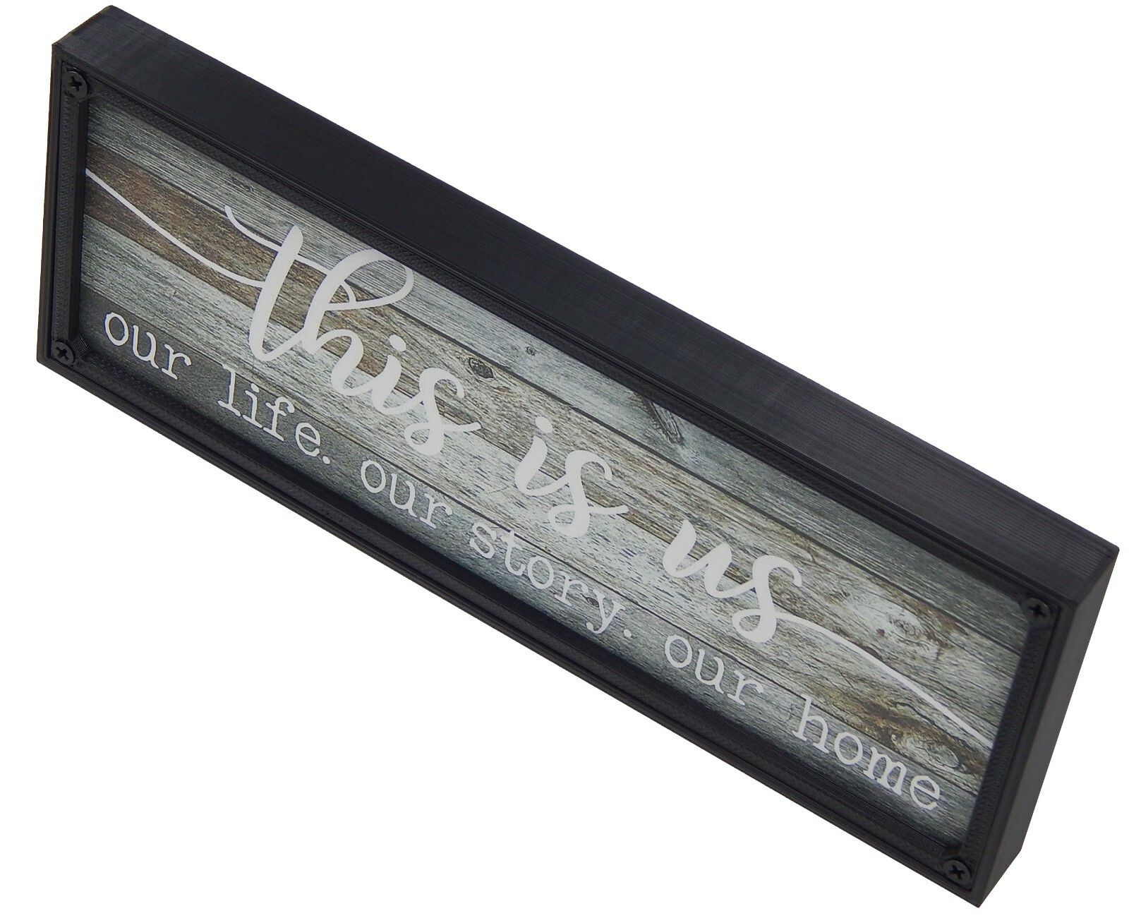 This Is Us Our Life Story Home Rustic Farmhouse Sign Shelf Sitter Decor for Wall gallery