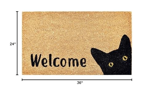 Durable 2x3 Rectangular Coir Kitty Korner Rug with Vinyl Backing for All Seasons gallery