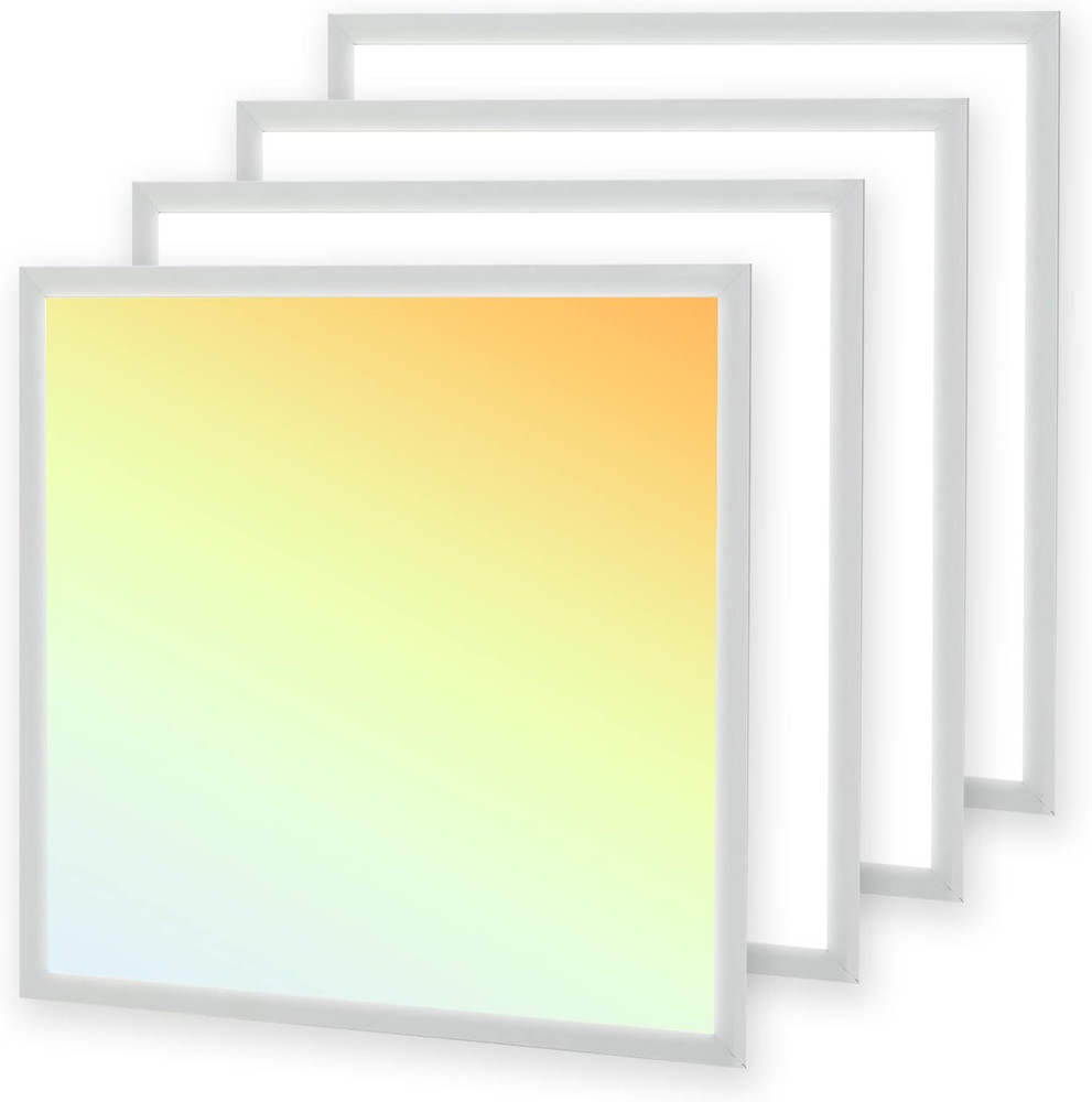 Adjustable 2X2 FT LED Flat Panel Light, 45W, Dimmable, 5625LM - 4 Pack