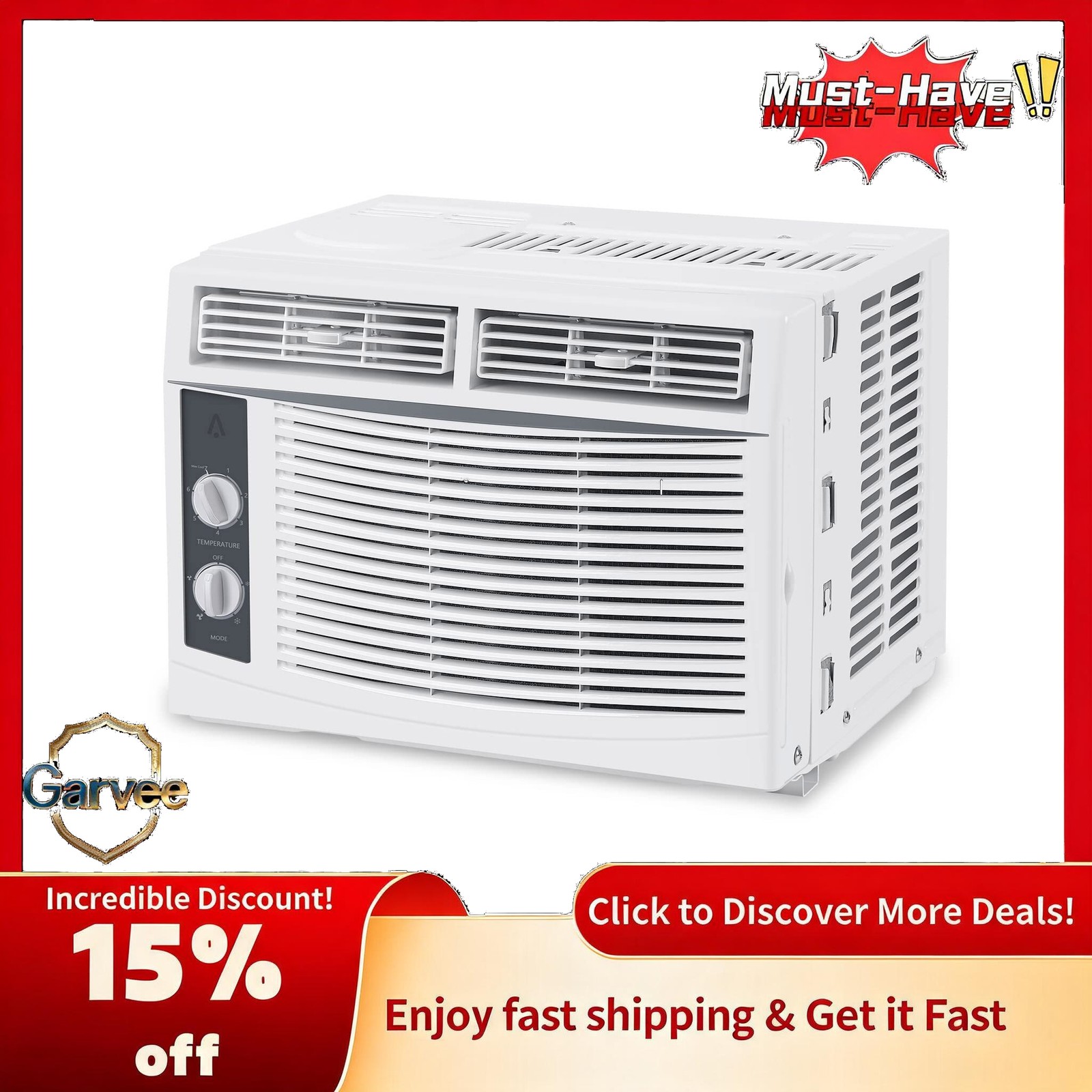 Mechanical Controls R32 Quiet 5000 BTU Window Air Conditioner for Small Room gallery