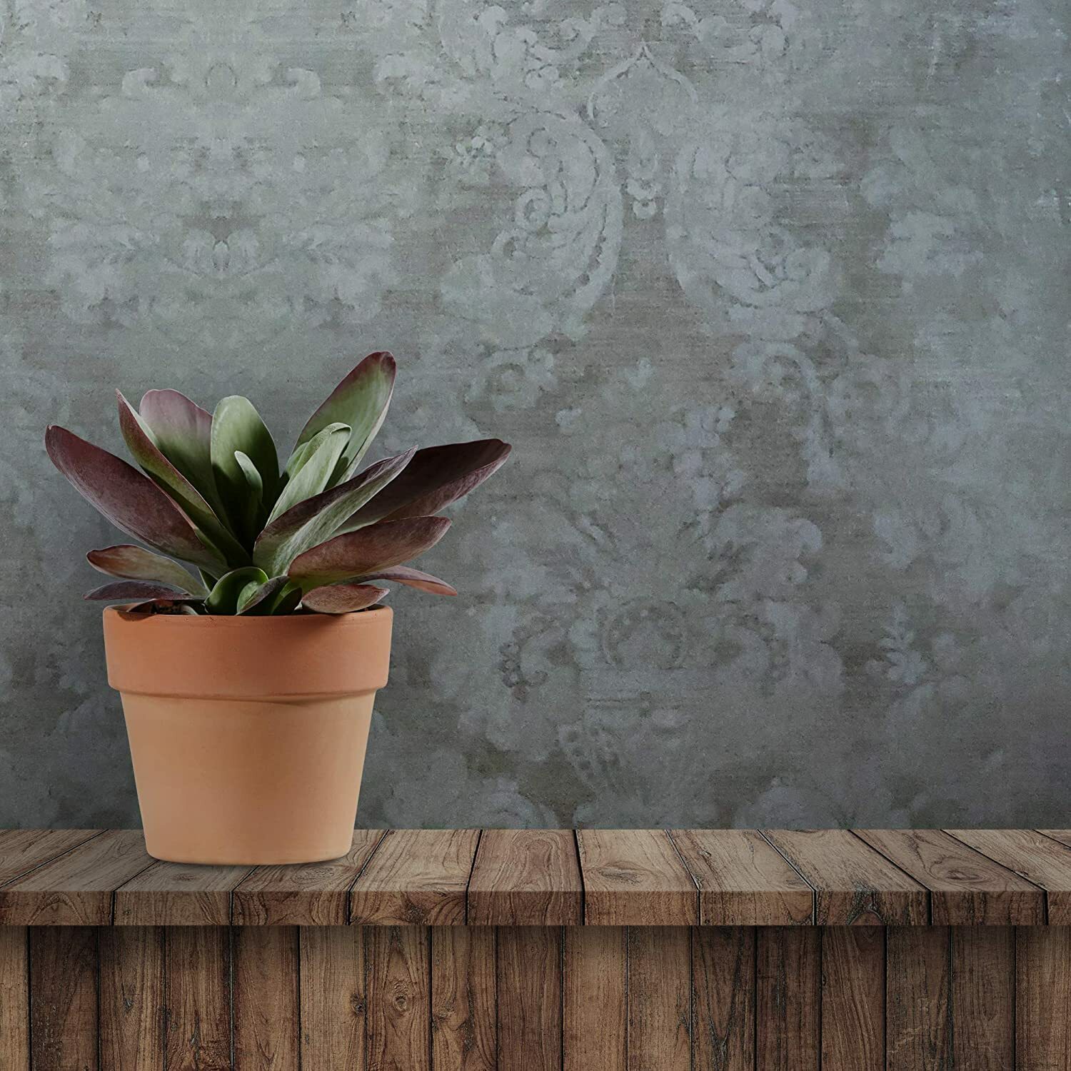 Victorian taupe gray metallic off white damask plaster textured Wallpaper gallery