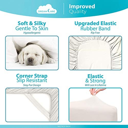 Twin XL Fitted Sheet - Extra Deep Pocket Twin XL - Extra Deep 03 - Ivory gallery