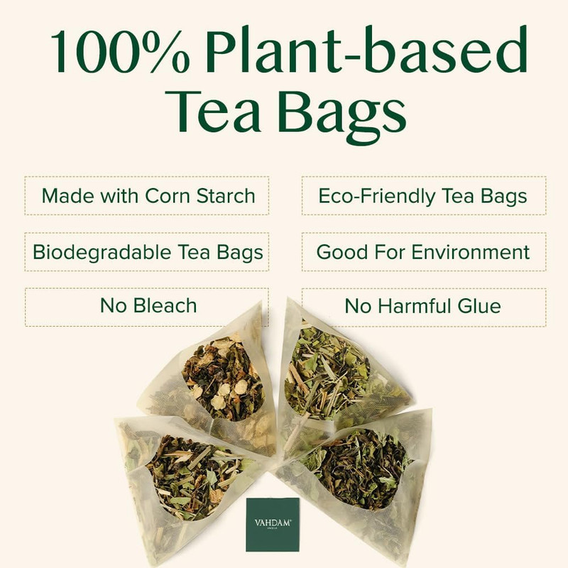 Assorted Tea Sampler 15 Variety Pyramid Bags Gift Set Black Green gallery