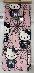 Hello Kitty Skeleton Spiderweb Halloween Plush Throw Blanket 50×70 Pink Black