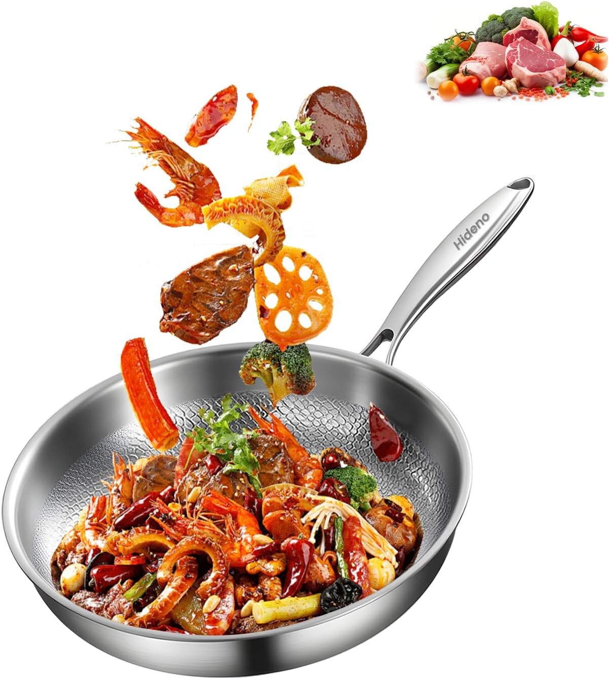 Titanium Pan Frying Pans for Cooking Non Stick with Lid 11.81in Upgraded gallery