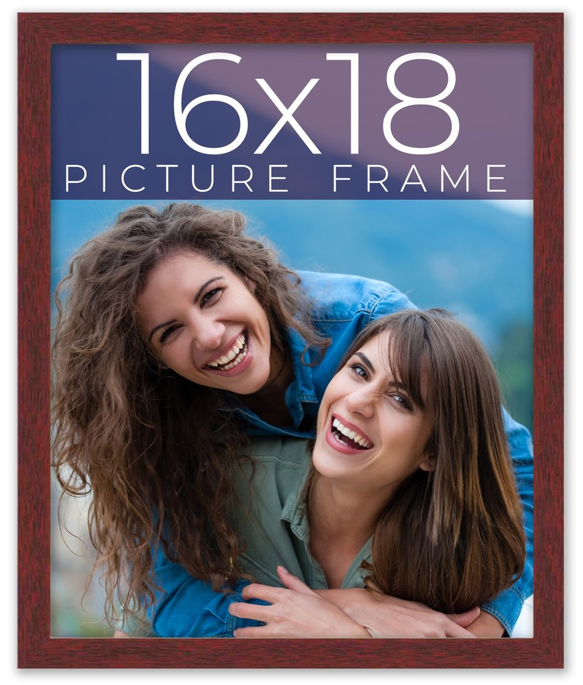 16x18 Frame Brown Solid Wood Picture Frame Width 0.75 Inches | Interior Frame De
