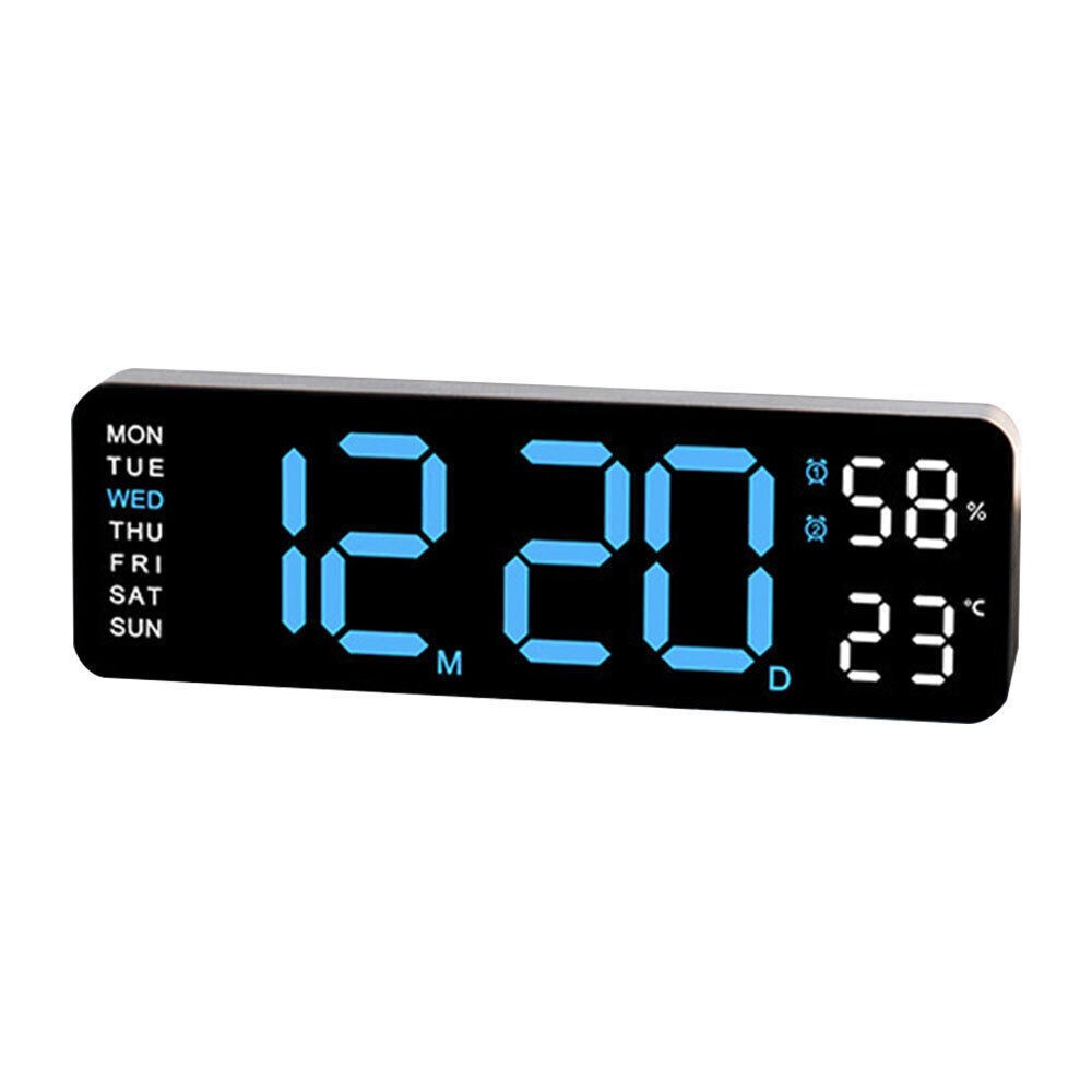 LED Digital Large Display Wall Desk Alarm Clock With Calendar Temperature Date gallery