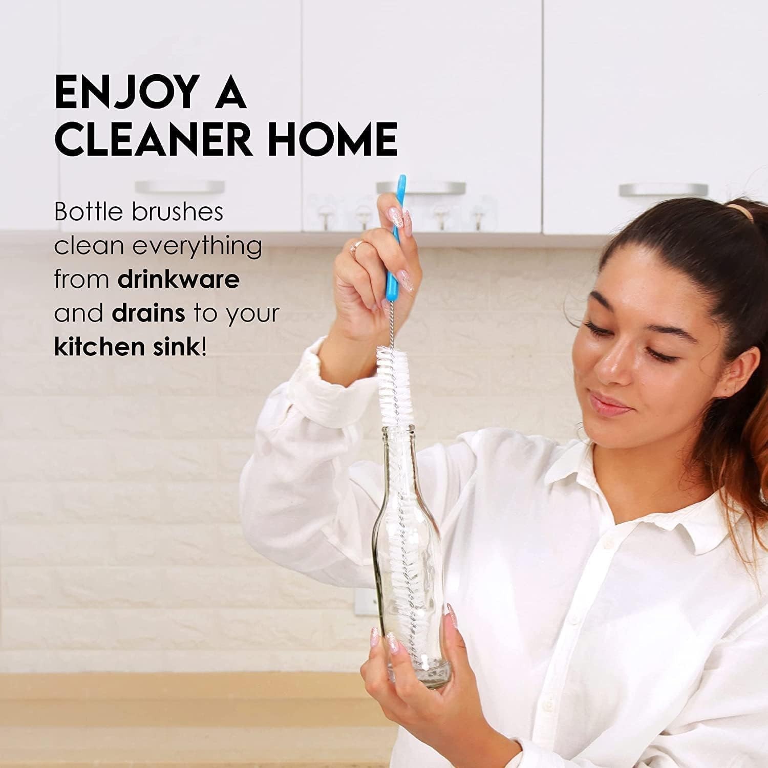 Bottle Brush Cleaner Pack - Set of 5 Bottle Brushes for Cleaning Baby Bottles, W gallery