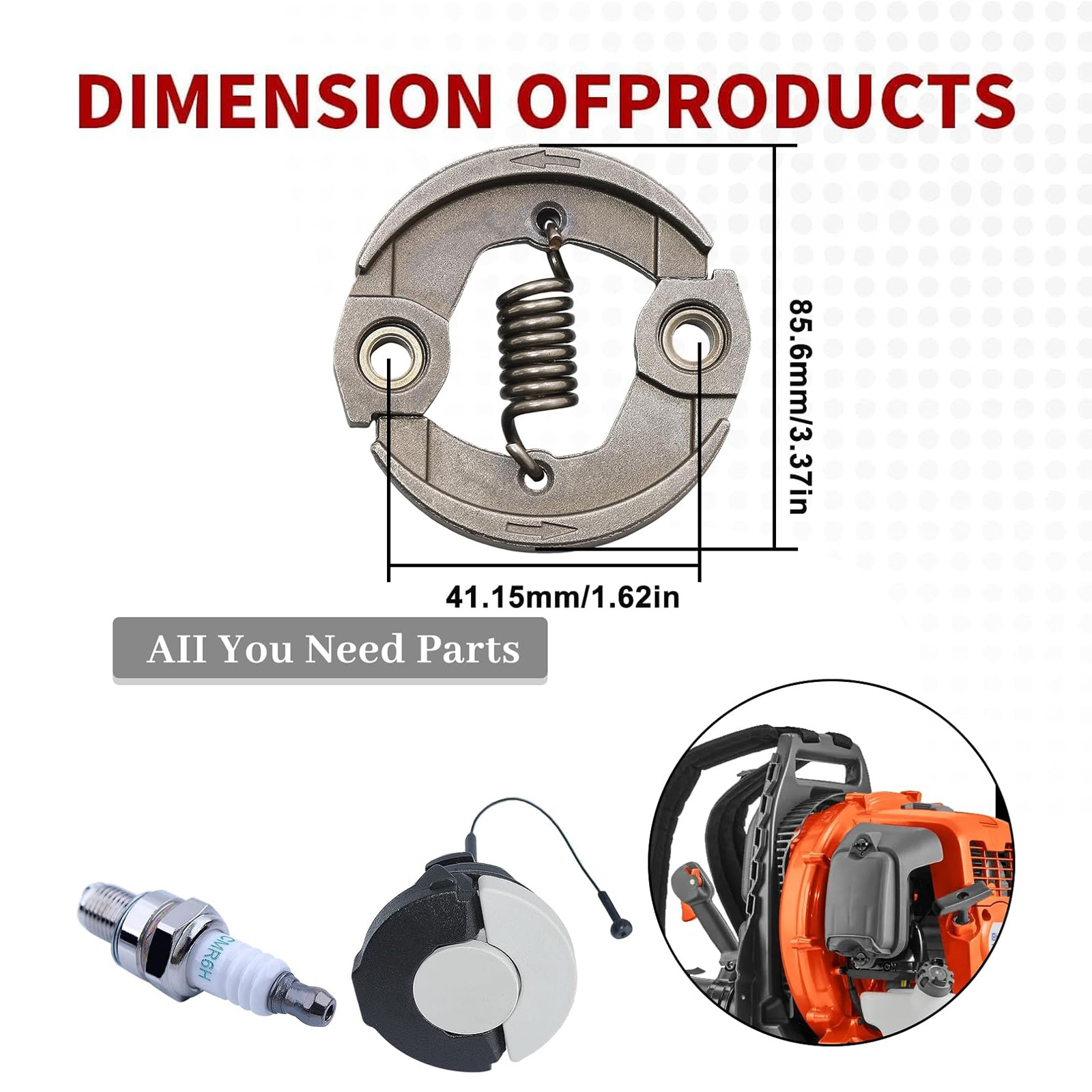 Clutch Kit 41801602000 For Stihl FS90 FS90R KM90R FC90 FS100RX FS110 Trimmer US gallery