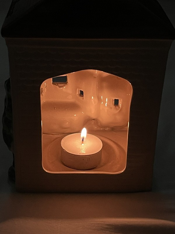 Beacon Hill Victorian House Ceramic Tea Light Votive Candle Holder 7 1/2”H gallery