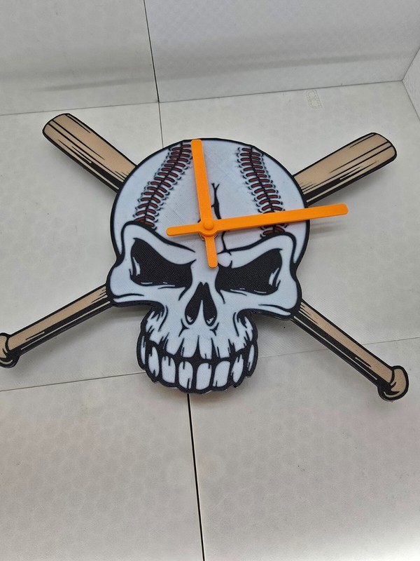 Skull Baseball Clock gallery