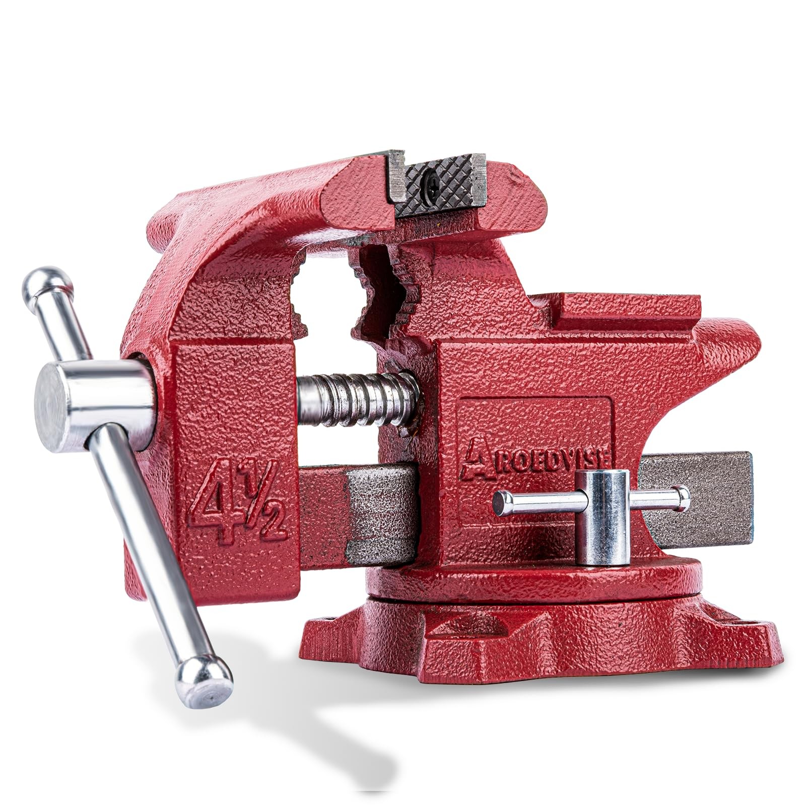 Bench Vise 41/2 Inch Jaw Width 3 Inch Opening Woodworking Cast Iron Red gallery