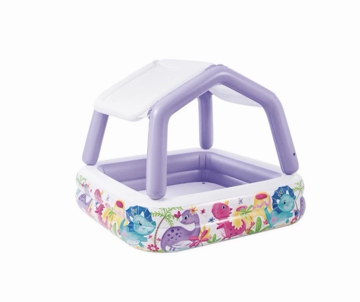 INTEX Inflatable Sun Shade Kids Swimming Pool with Canopy 62"x62"x48 gallery