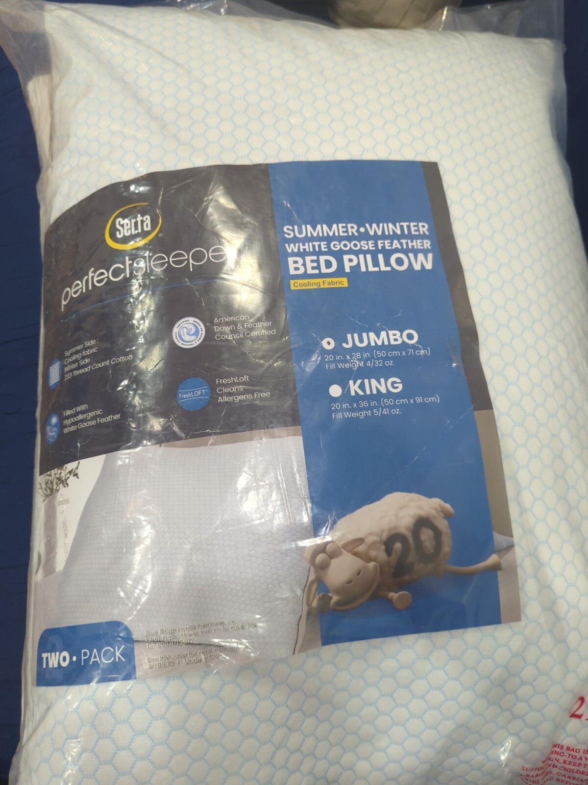Serta White Goose Feather Bed Pillow gallery