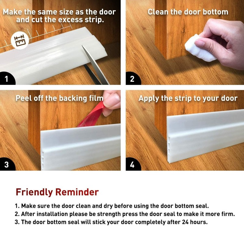 Highly Efficient Door Draft Stopper - Save Money and Energy - Quick Installation gallery