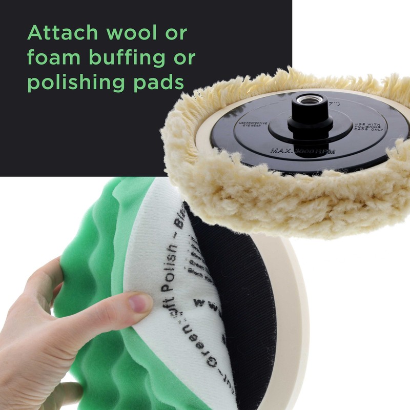 7" Hook & Loop Polisher Buffer Backing Plate Pad, Attach Foam Wool Polishing Pad gallery