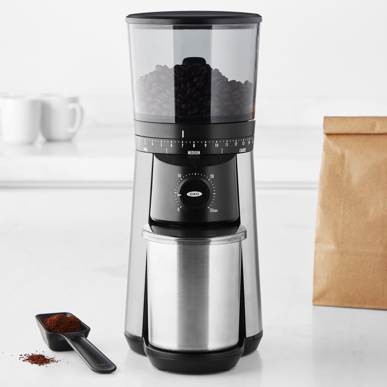 OXO BREW Conical Burr Coffee Grinder - Stainless Steel gallery
